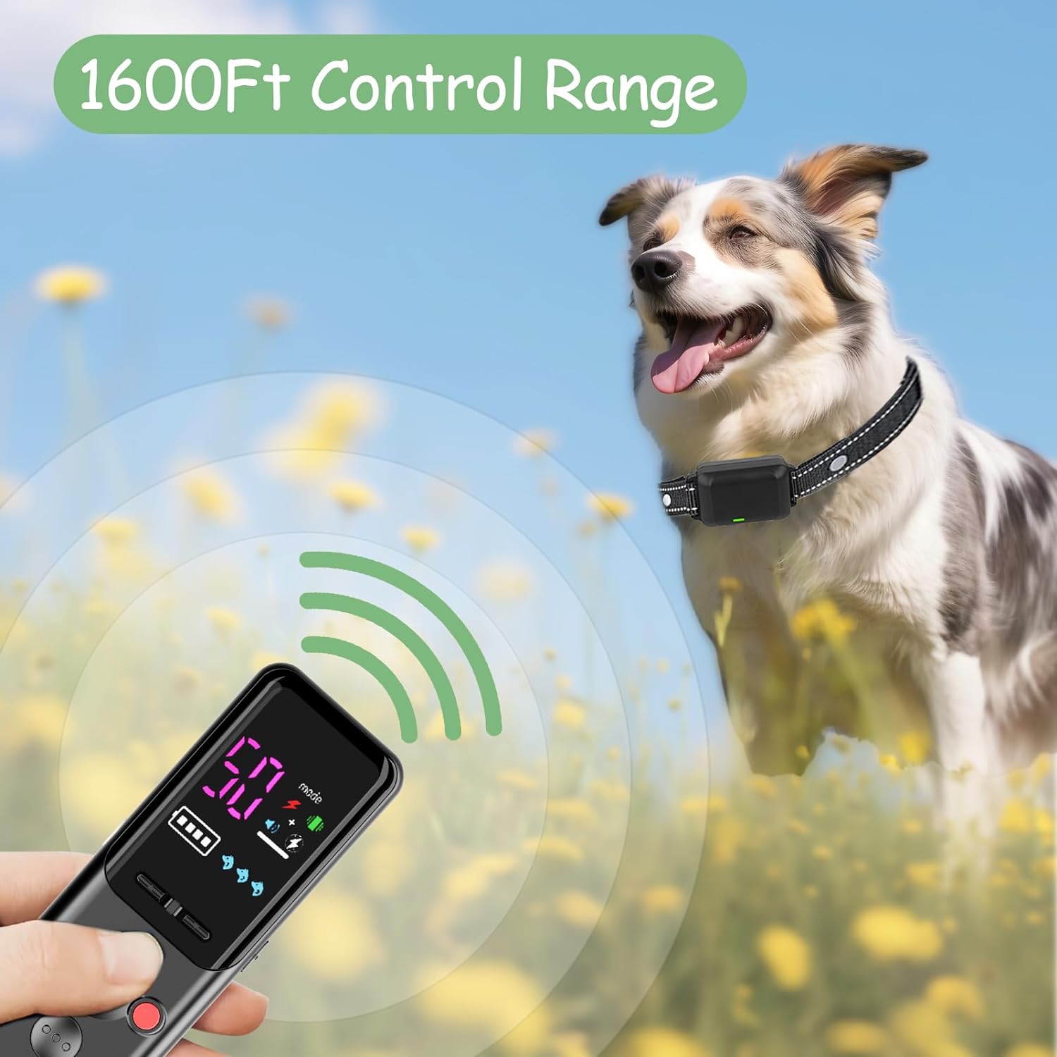 🔥Dog Trainer's Secret Weapon! 3 Modes Electric Collar⚡1600FT Remote Control | Waterproof & Rechargeable for All Dogs 8-120lbs🖤Sleek Black【TikTok's Top Training Gear】 🔥Dog Trainer's Secret Weapon! 3 Modes Electric Collar⚡1600FT Remote Control | Waterproof & Rechargeable for All Dogs 8-120lbs🖤Sleek Black【TikTok's Top Training Gear】